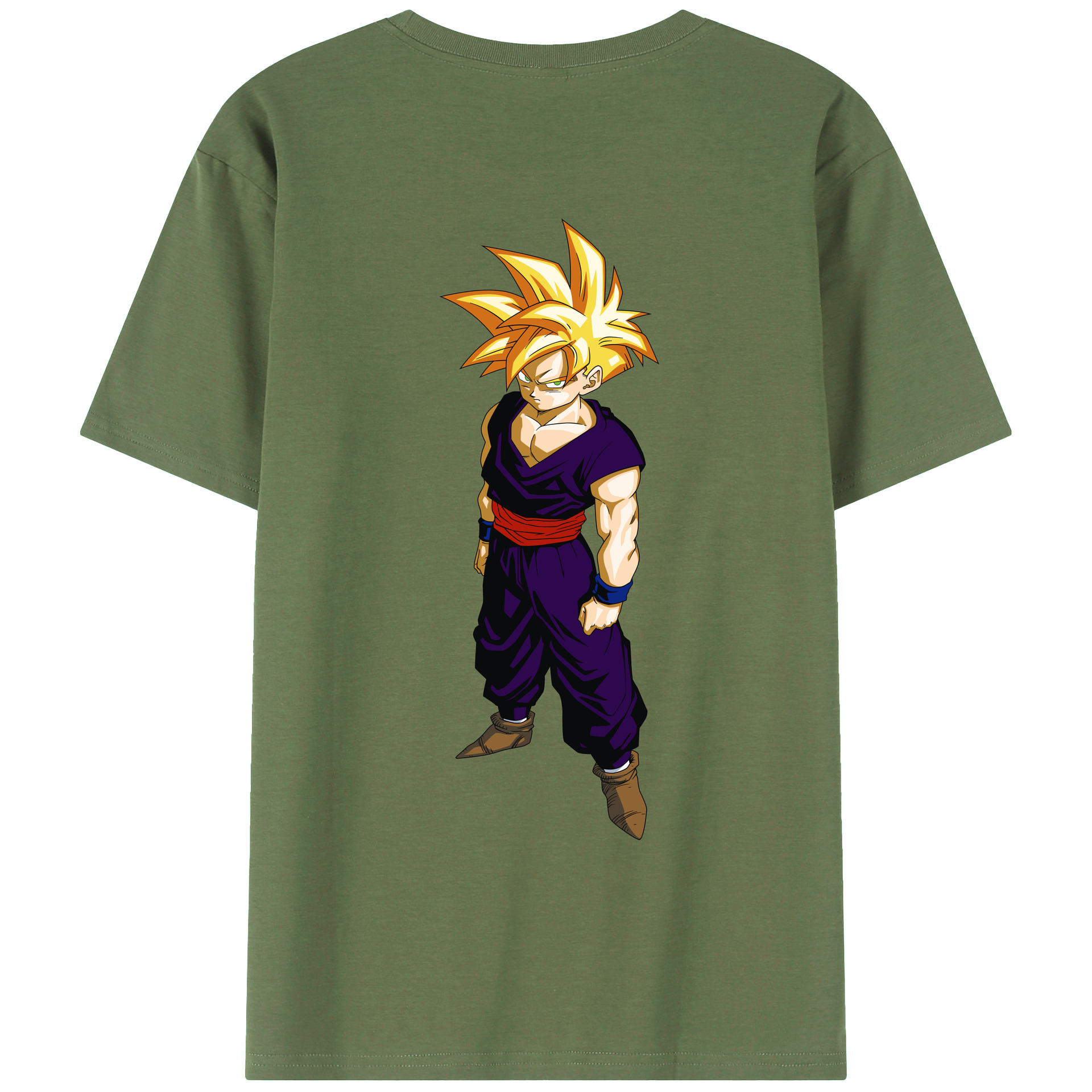 （画像用） ドラゴンボール ベジット DRAGON BALL Vegetto 綿100％ メンズ半袖Tシャツ（バックプリント） 通気性